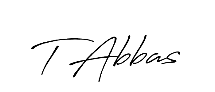 How to make T Abbas name signature. Use Antro_Vectra_Bolder style for creating short signs online. This is the latest handwritten sign. T Abbas signature style 7 images and pictures png