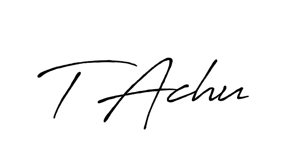 if you are searching for the best signature style for your name T Achu. so please give up your signature search. here we have designed multiple signature styles  using Antro_Vectra_Bolder. T Achu signature style 7 images and pictures png