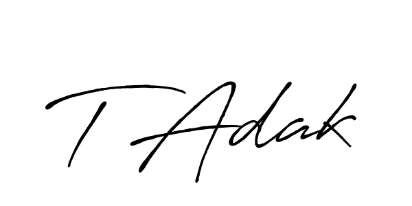 It looks lik you need a new signature style for name T Adak. Design unique handwritten (Antro_Vectra_Bolder) signature with our free signature maker in just a few clicks. T Adak signature style 7 images and pictures png