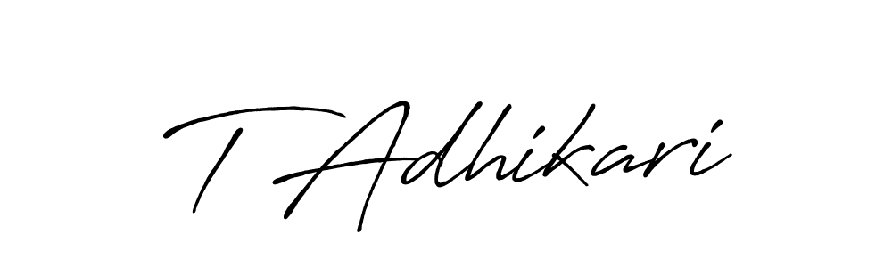 You can use this online signature creator to create a handwritten signature for the name T Adhikari. This is the best online autograph maker. T Adhikari signature style 7 images and pictures png