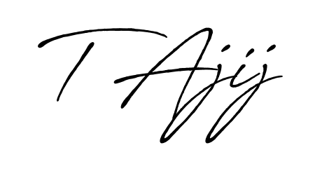 Once you've used our free online signature maker to create your best signature Antro_Vectra_Bolder style, it's time to enjoy signing your documents with T Ajij name. T Ajij signature style 7 images and pictures png