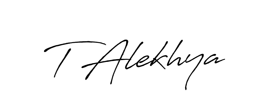 Make a short T Alekhya signature style. Manage your documents anywhere anytime using Antro_Vectra_Bolder. Create and add eSignatures, submit forms, share and send files easily. T Alekhya signature style 7 images and pictures png