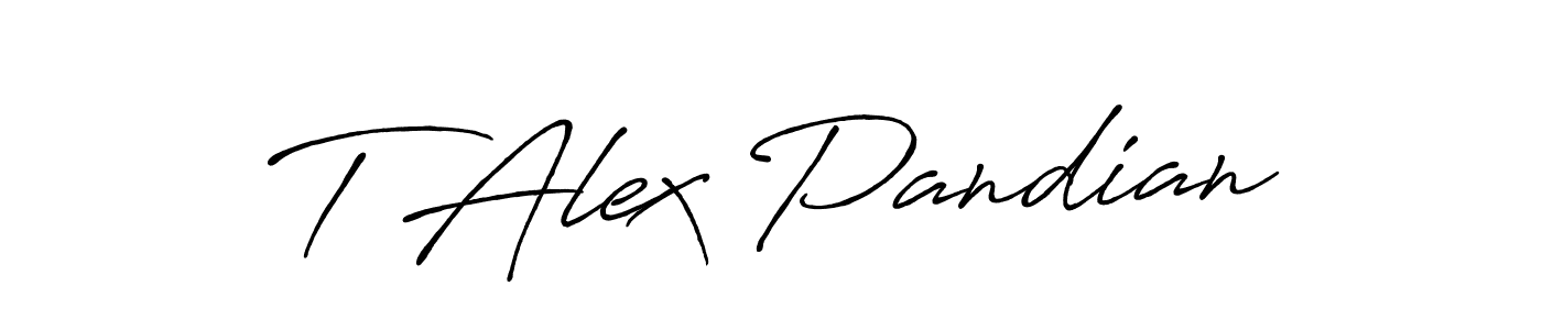 Design your own signature with our free online signature maker. With this signature software, you can create a handwritten (Antro_Vectra_Bolder) signature for name T Alex Pandian. T Alex Pandian signature style 7 images and pictures png