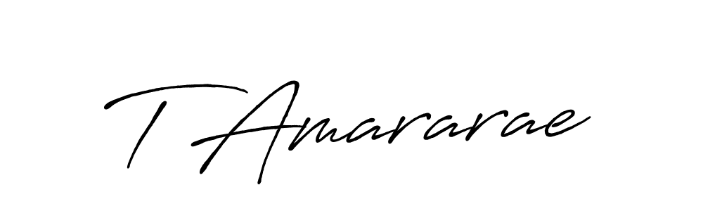 Use a signature maker to create a handwritten signature online. With this signature software, you can design (Antro_Vectra_Bolder) your own signature for name T Amararae. T Amararae signature style 7 images and pictures png