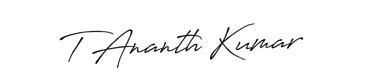 You should practise on your own different ways (Antro_Vectra_Bolder) to write your name (T Ananth Kumar) in signature. don't let someone else do it for you. T Ananth Kumar signature style 7 images and pictures png