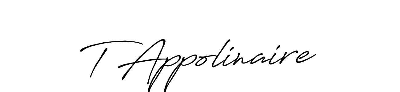 Create a beautiful signature design for name T Appolinaire. With this signature (Antro_Vectra_Bolder) fonts, you can make a handwritten signature for free. T Appolinaire signature style 7 images and pictures png