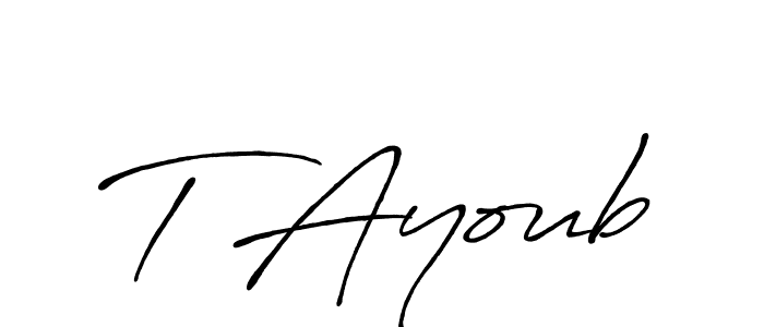 Make a beautiful signature design for name T Ayoub. Use this online signature maker to create a handwritten signature for free. T Ayoub signature style 7 images and pictures png