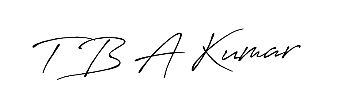 How to Draw T B A Kumar signature style? Antro_Vectra_Bolder is a latest design signature styles for name T B A Kumar. T B A Kumar signature style 7 images and pictures png