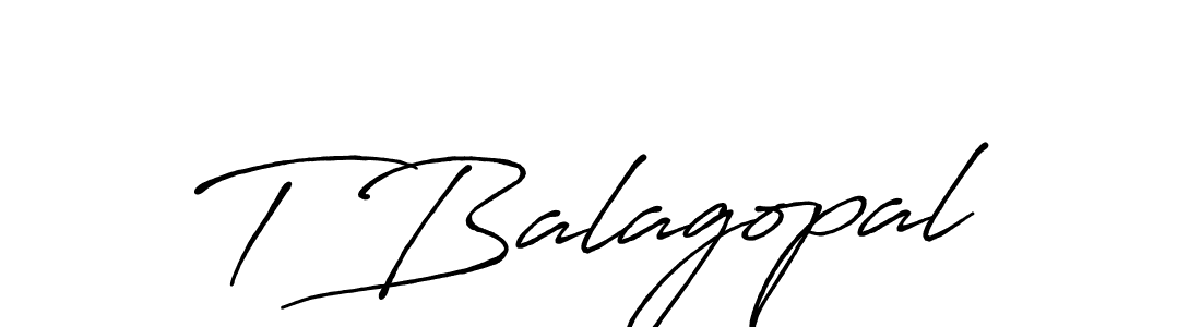 Design your own signature with our free online signature maker. With this signature software, you can create a handwritten (Antro_Vectra_Bolder) signature for name T Balagopal. T Balagopal signature style 7 images and pictures png