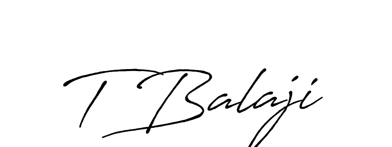 Create a beautiful signature design for name T Balaji. With this signature (Antro_Vectra_Bolder) fonts, you can make a handwritten signature for free. T Balaji signature style 7 images and pictures png