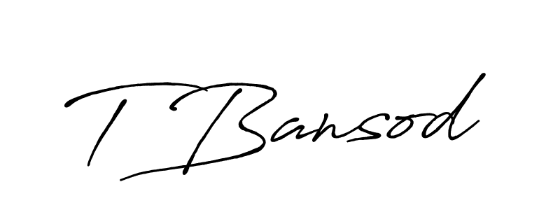 Also You can easily find your signature by using the search form. We will create T Bansod name handwritten signature images for you free of cost using Antro_Vectra_Bolder sign style. T Bansod signature style 7 images and pictures png