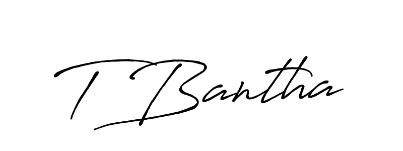 How to make T Bantha signature? Antro_Vectra_Bolder is a professional autograph style. Create handwritten signature for T Bantha name. T Bantha signature style 7 images and pictures png