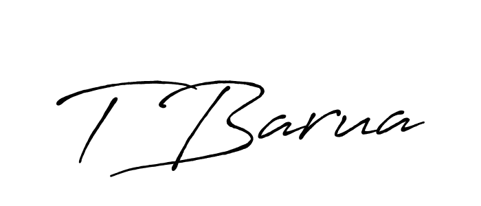 Design your own signature with our free online signature maker. With this signature software, you can create a handwritten (Antro_Vectra_Bolder) signature for name T Barua. T Barua signature style 7 images and pictures png