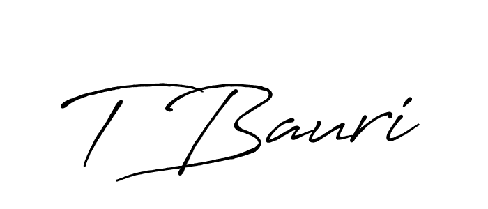 Use a signature maker to create a handwritten signature online. With this signature software, you can design (Antro_Vectra_Bolder) your own signature for name T Bauri. T Bauri signature style 7 images and pictures png