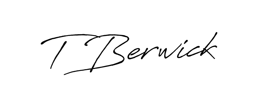 The best way (Antro_Vectra_Bolder) to make a short signature is to pick only two or three words in your name. The name T Berwick include a total of six letters. For converting this name. T Berwick signature style 7 images and pictures png