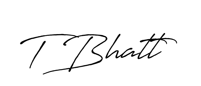 T Bhatt stylish signature style. Best Handwritten Sign (Antro_Vectra_Bolder) for my name. Handwritten Signature Collection Ideas for my name T Bhatt. T Bhatt signature style 7 images and pictures png