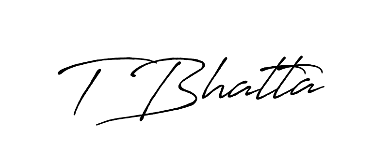 You should practise on your own different ways (Antro_Vectra_Bolder) to write your name (T Bhatta) in signature. don't let someone else do it for you. T Bhatta signature style 7 images and pictures png