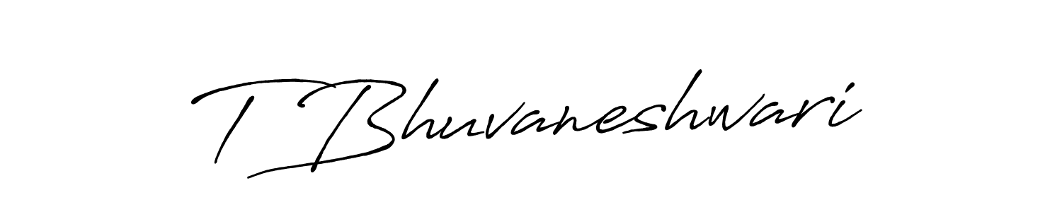 How to make T Bhuvaneshwari name signature. Use Antro_Vectra_Bolder style for creating short signs online. This is the latest handwritten sign. T Bhuvaneshwari signature style 7 images and pictures png