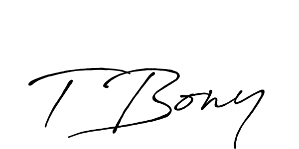 It looks lik you need a new signature style for name T Bony. Design unique handwritten (Antro_Vectra_Bolder) signature with our free signature maker in just a few clicks. T Bony signature style 7 images and pictures png