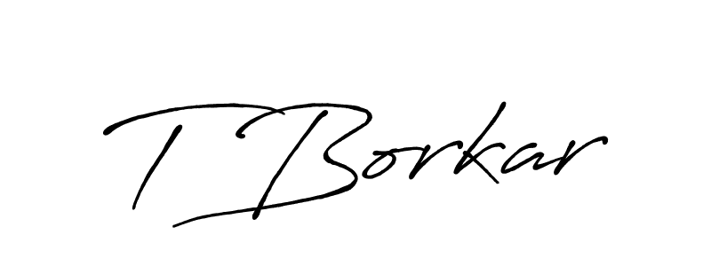 Create a beautiful signature design for name T Borkar. With this signature (Antro_Vectra_Bolder) fonts, you can make a handwritten signature for free. T Borkar signature style 7 images and pictures png