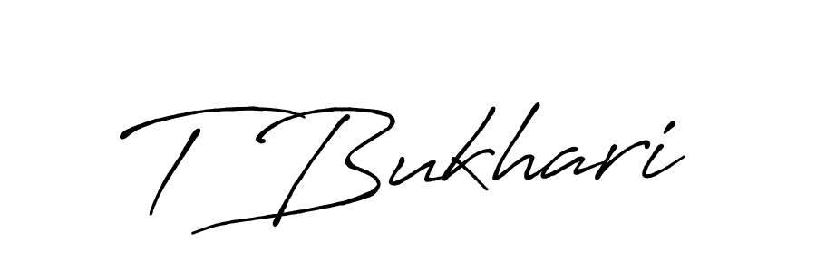 T Bukhari stylish signature style. Best Handwritten Sign (Antro_Vectra_Bolder) for my name. Handwritten Signature Collection Ideas for my name T Bukhari. T Bukhari signature style 7 images and pictures png