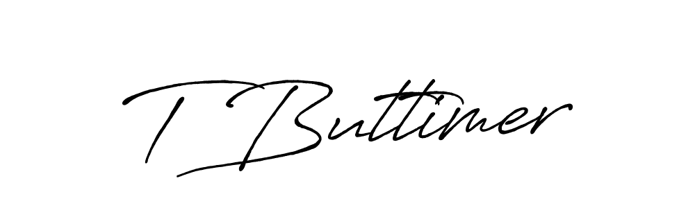 T Buttimer stylish signature style. Best Handwritten Sign (Antro_Vectra_Bolder) for my name. Handwritten Signature Collection Ideas for my name T Buttimer. T Buttimer signature style 7 images and pictures png