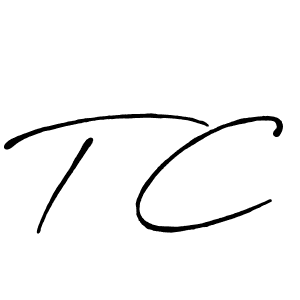How to make T C signature? Antro_Vectra_Bolder is a professional autograph style. Create handwritten signature for T C name. T C signature style 7 images and pictures png