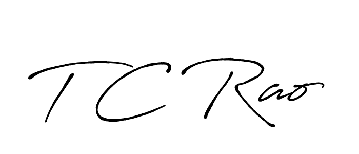 Make a beautiful signature design for name T C Rao. With this signature (Antro_Vectra_Bolder) style, you can create a handwritten signature for free. T C Rao signature style 7 images and pictures png