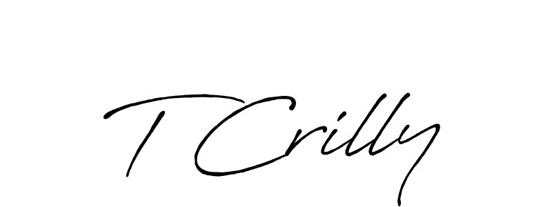 How to make T Crilly signature? Antro_Vectra_Bolder is a professional autograph style. Create handwritten signature for T Crilly name. T Crilly signature style 7 images and pictures png