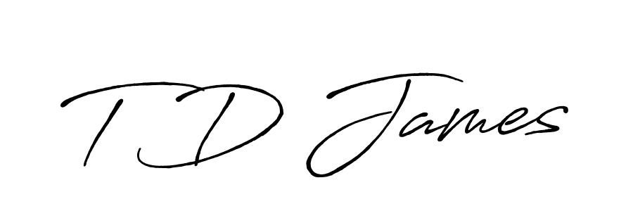 Design your own signature with our free online signature maker. With this signature software, you can create a handwritten (Antro_Vectra_Bolder) signature for name T D James. T D James signature style 7 images and pictures png