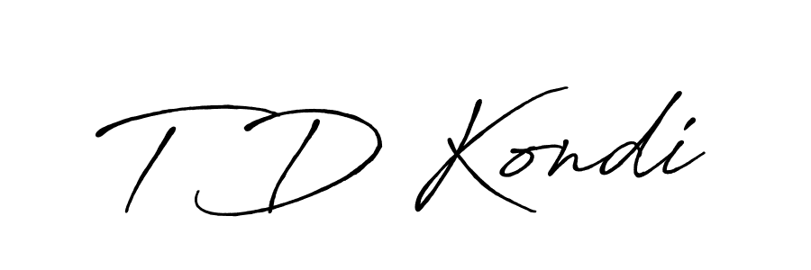 Make a beautiful signature design for name T D Kondi. Use this online signature maker to create a handwritten signature for free. T D Kondi signature style 7 images and pictures png