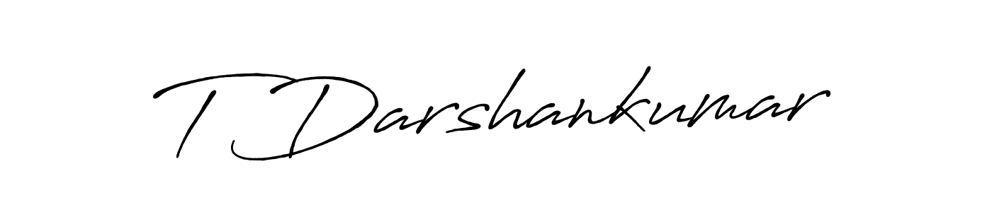 How to make T Darshankumar name signature. Use Antro_Vectra_Bolder style for creating short signs online. This is the latest handwritten sign. T Darshankumar signature style 7 images and pictures png