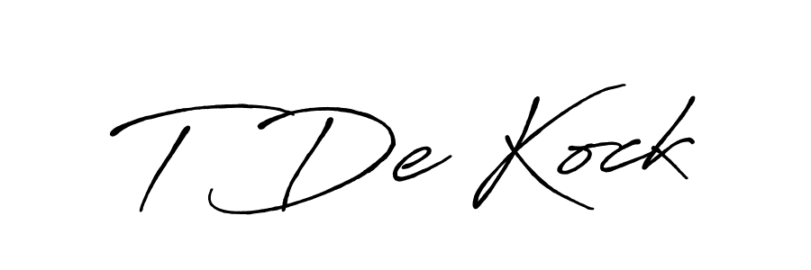 Similarly Antro_Vectra_Bolder is the best handwritten signature design. Signature creator online .You can use it as an online autograph creator for name T De Kock. T De Kock signature style 7 images and pictures png