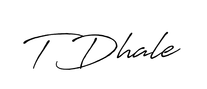 T Dhale stylish signature style. Best Handwritten Sign (Antro_Vectra_Bolder) for my name. Handwritten Signature Collection Ideas for my name T Dhale. T Dhale signature style 7 images and pictures png