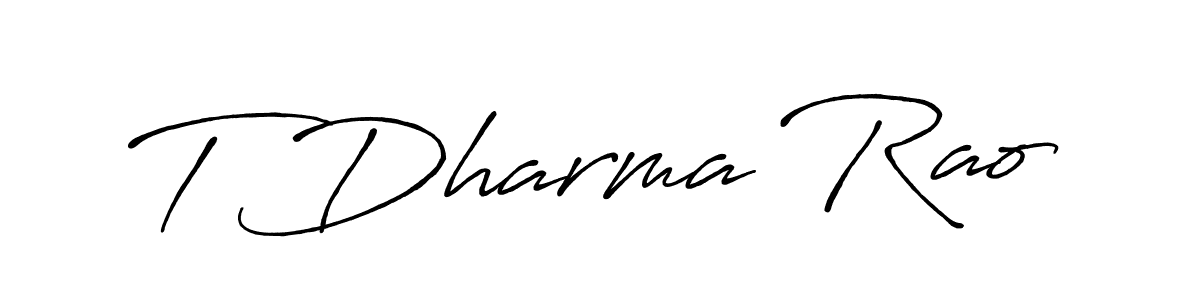 Design your own signature with our free online signature maker. With this signature software, you can create a handwritten (Antro_Vectra_Bolder) signature for name T Dharma Rao. T Dharma Rao signature style 7 images and pictures png