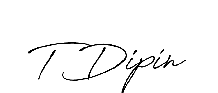 T Dipin stylish signature style. Best Handwritten Sign (Antro_Vectra_Bolder) for my name. Handwritten Signature Collection Ideas for my name T Dipin. T Dipin signature style 7 images and pictures png