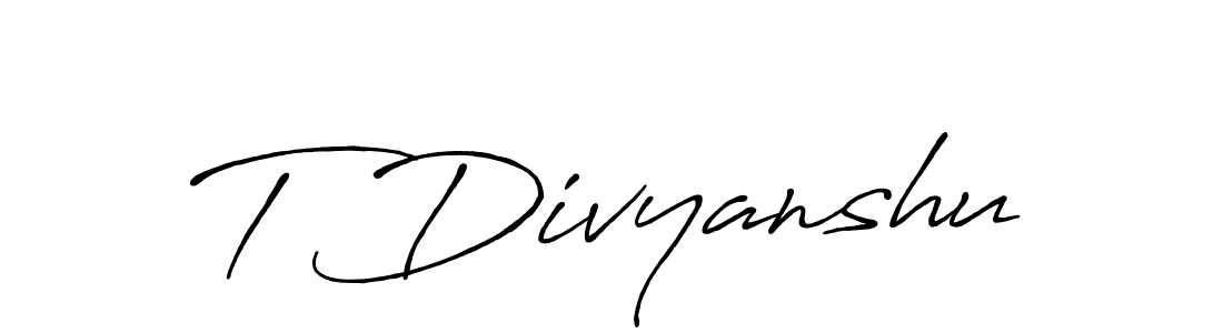 How to make T Divyanshu signature? Antro_Vectra_Bolder is a professional autograph style. Create handwritten signature for T Divyanshu name. T Divyanshu signature style 7 images and pictures png