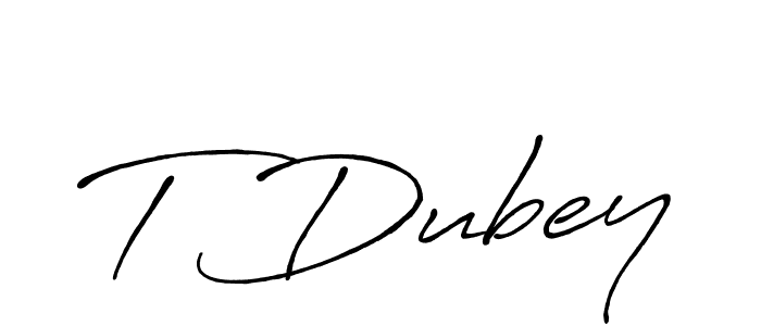 Use a signature maker to create a handwritten signature online. With this signature software, you can design (Antro_Vectra_Bolder) your own signature for name T Dubey. T Dubey signature style 7 images and pictures png