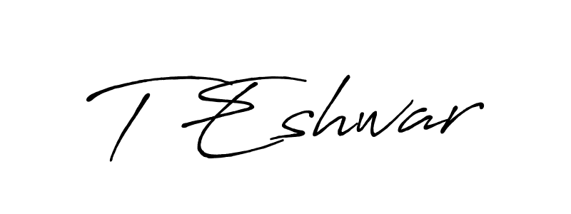 T Eshwar stylish signature style. Best Handwritten Sign (Antro_Vectra_Bolder) for my name. Handwritten Signature Collection Ideas for my name T Eshwar. T Eshwar signature style 7 images and pictures png