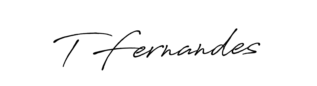 Also we have T Fernandes name is the best signature style. Create professional handwritten signature collection using Antro_Vectra_Bolder autograph style. T Fernandes signature style 7 images and pictures png