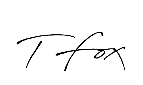 Use a signature maker to create a handwritten signature online. With this signature software, you can design (Antro_Vectra_Bolder) your own signature for name T Fox. T Fox signature style 7 images and pictures png