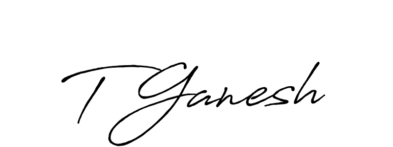 Make a beautiful signature design for name T Ganesh. With this signature (Antro_Vectra_Bolder) style, you can create a handwritten signature for free. T Ganesh signature style 7 images and pictures png