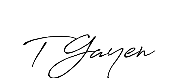 Also You can easily find your signature by using the search form. We will create T Gayen name handwritten signature images for you free of cost using Antro_Vectra_Bolder sign style. T Gayen signature style 7 images and pictures png