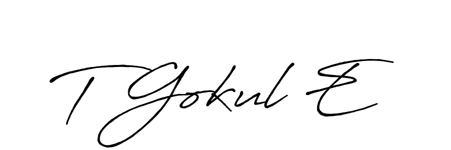 Here are the top 10 professional signature styles for the name T Gokul E. These are the best autograph styles you can use for your name. T Gokul E signature style 7 images and pictures png