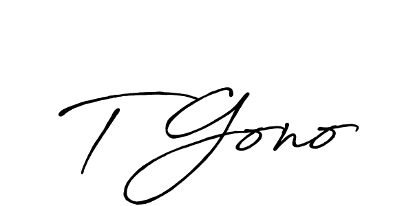 Make a beautiful signature design for name T Gono. Use this online signature maker to create a handwritten signature for free. T Gono signature style 7 images and pictures png