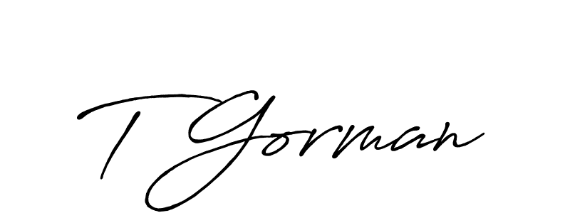 Make a beautiful signature design for name T Gorman. With this signature (Antro_Vectra_Bolder) style, you can create a handwritten signature for free. T Gorman signature style 7 images and pictures png