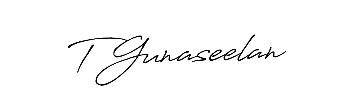 if you are searching for the best signature style for your name T Gunaseelan. so please give up your signature search. here we have designed multiple signature styles  using Antro_Vectra_Bolder. T Gunaseelan signature style 7 images and pictures png