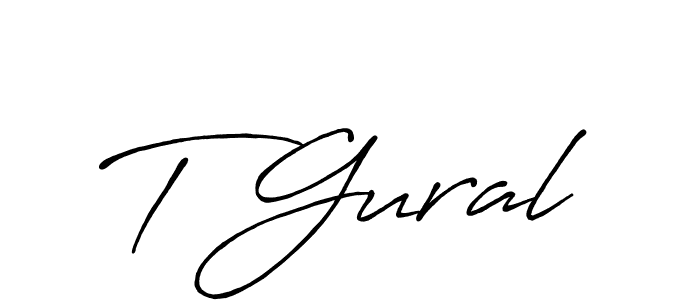 T Gural stylish signature style. Best Handwritten Sign (Antro_Vectra_Bolder) for my name. Handwritten Signature Collection Ideas for my name T Gural. T Gural signature style 7 images and pictures png