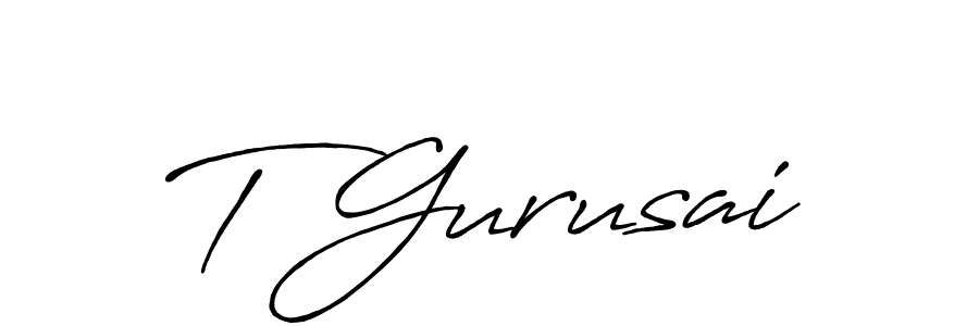 Design your own signature with our free online signature maker. With this signature software, you can create a handwritten (Antro_Vectra_Bolder) signature for name T Gurusai. T Gurusai signature style 7 images and pictures png