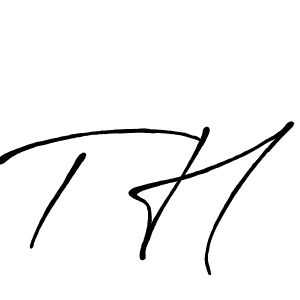 Make a beautiful signature design for name T H. Use this online signature maker to create a handwritten signature for free. T H signature style 7 images and pictures png